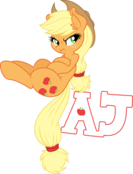 Size: 3000x3931 | Tagged: safe, artist:ambassad0r, artist:dfectivedvice, applejack, g4, female, grumpy, high res, simple background, solo, transparent background, vector