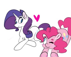 Size: 999x799 | Tagged: safe, artist:patootiecutie, pinkie pie, rarity, g4, female, lesbian, ship:raripie, shipping