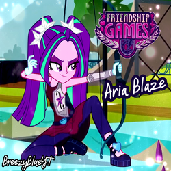 Size: 1000x1000 | Tagged: safe, artist:breezyblueyt, edit, edited screencap, screencap, aria blaze, equestria girls, g4, my little pony equestria girls: friendship games, clothes swap