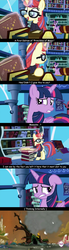 Size: 846x3087 | Tagged: safe, screencap, moondancer, twilight sparkle, alicorn, pony, amending fences, g4, my little pony: friendship is magic, book, golden oaks library, twilight sparkle (alicorn), twilight's canterlot home