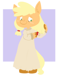 Size: 685x893 | Tagged: safe, artist:maareep, applejack, earth pony, anthro, g4