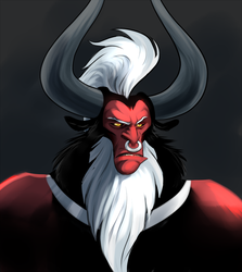 Size: 900x1010 | Tagged: safe, artist:peachiekeenie, lord tirek, g4, male, portrait, scowl, solo