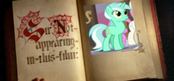 Size: 640x300 | Tagged: safe, lyra heartstrings, twinkleshine, amending fences, g4, my little pony: friendship is magic, blackletter, monty python, monty python and the holy grail, sir not appearing in this film