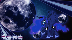 Size: 2560x1440 | Tagged: safe, artist:skrayp, princess luna, alicorn, pony, g4, female, full moon, mare, moon, solo, vector, wallpaper