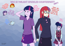 Size: 877x620 | Tagged: safe, artist:kibate, moondancer, sci-twi, starlight glimmer, sunset shimmer, trixie, twilight sparkle, amending fences, equestria girls, friendship games, g4, no second prances, :o, angry, blushing, clothes, counterparts, dialogue, equestria girls-ified, eyes closed, glare, gritted teeth, magical quartet, magical quintet, magical sextet, magical trio, shivering, shy, skirt, twilight's counterparts, wide eyes