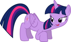 Size: 6000x3560 | Tagged: safe, artist:slb94, twilight sparkle, alicorn, pony, castle sweet castle, g4, bedroom eyes, female, invisible stallion, looking back, mare, open mouth, out of context, simple background, solo, transparent background, twilight sparkle (alicorn), vector