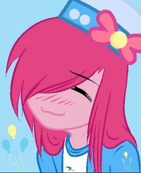 Size: 324x398 | Tagged: safe, artist:rin-kitty-kat, pinkie pie, equestria girls, g4, base used, female, lucky star, simple background, solo