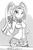 Size: 1244x1892 | Tagged: safe, artist:ponut_joe, aria blaze, equestria girls, g4, bowtie, cellphone, clothes, female, mirror, monochrome, phone, selfie, sink, skirt, solo, uniform, zettai ryouiki