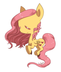 Size: 550x650 | Tagged: safe, artist:lantaniel, fluttershy, g4, chibi, female, solo