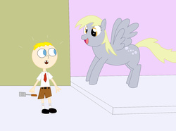 Size: 1696x1264 | Tagged: safe, artist:04startycornonline88, derpy hooves, human, g4, 1000 hours in ms paint, crossover, humanized, ms paint, spongebob squarepants