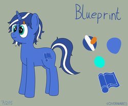 Size: 2400x2000 | Tagged: safe, artist:theovermare, oc, oc only, oc:blueprint, cutie mark, eyelashes, female, high res, mare, reference sheet, solo