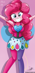 Size: 645x1321 | Tagged: safe, artist:the-butch-x, pinkie pie, human, equestria girls, g4, my little pony equestria girls: rainbow rocks, armpits, beautiful, beautiful x, blushing, cute, diapinkes, female, incoming hug, looking at you, smiling, solo