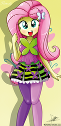 Size: 645x1321 | Tagged: safe, artist:the-butch-x, fluttershy, human, equestria girls, g4, my little pony equestria girls: rainbow rocks, beautiful, beautiful x, blushing, clothes, cute, female, looking at you, shyabetes, skirt, smiling, solo