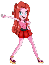 Size: 1600x2133 | Tagged: artist needed, safe, pinkie pie, equestria girls, g4, alternate clothes, alternate hairstyle, female, natural hair color, solo