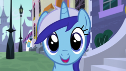 Size: 1280x720 | Tagged: safe, screencap, minuette, pony, unicorn, amending fences, g4, cute, happy, minubetes