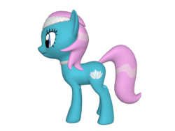Size: 1200x900 | Tagged: safe, lotus blossom, earth pony, pony, ponylumen, g4, 3d, 3d pony creator, female, mare, on side, solo