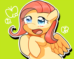 Size: 500x401 | Tagged: safe, artist:aoringo, fluttershy, g4, female, open mouth, pixiv, solo