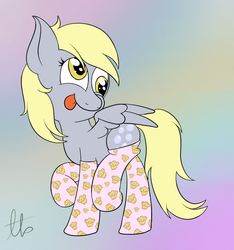 Size: 785x838 | Tagged: safe, artist:laptopbrony, derpy hooves, pegasus, pony, g4, clothes, cute, female, mare, socks, solo, tongue out