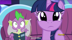 Size: 1280x714 | Tagged: safe, screencap, spike, twilight sparkle, alicorn, pony, amending fences, g4, female, mare, meme, twilight sparkle (alicorn), youtube caption