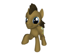 Size: 1200x900 | Tagged: safe, doctor whooves, time turner, earth pony, pony, ponylumen, g4, 3d, 3d pony creator, backwards cutie mark, looking at you, male, raised hoof, smirk, solo, stallion