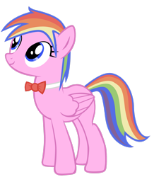 Size: 2285x2624 | Tagged: safe, artist:pixel3000nerd, oc, oc only, oc:aurora dash, pegasus, pony, g4, base used, bowtie, cute, high res, offspring, parent:rainbow dash, parent:unnamed oc, parents:canon x oc, roleplay, simple background, solo, transparent background, vector