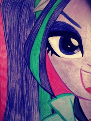 Size: 960x1280 | Tagged: safe, artist:artgirloffilms, aria blaze, equestria girls, g4, female, solo, traditional art