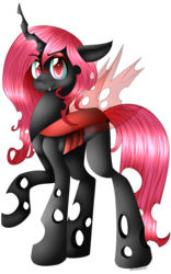 Size: 1250x2000 | Tagged: safe, artist:neon-pasta, oc, oc only, changeling, red changeling, simple background, solo, transparent background, vector