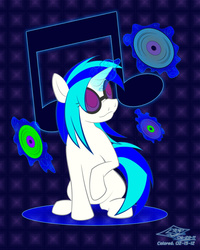 Size: 800x1000 | Tagged: safe, artist:propheteka, dj pon-3, vinyl scratch, pony, unicorn, g4, female, mare, record, solo