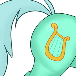 Size: 1280x1280 | Tagged: safe, artist:noodle stoat, lyra heartstrings, g4, butt, butt only, close-up, cutie mark, female, plot, simple background, solo, the ass was fat, white background