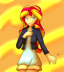 Size: 1280x1441 | Tagged: safe, artist:wolfy-pony, sunset shimmer, equestria girls, g4, female, solo