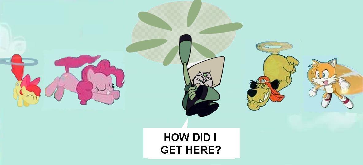 #933063 - safe, apple bloom, pinkie pie, dog, earth pony, fox, gem ...