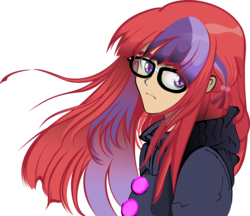 Size: 2218x1917 | Tagged: safe, artist:kmanalli, moondancer, human, amending fences, g4, clothes, female, glasses, humanized, simple background, solo, svg, transparent background, vector