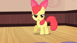 Size: 1366x768 | Tagged: safe, screencap, apple bloom, g4, one bad apple, female, solo