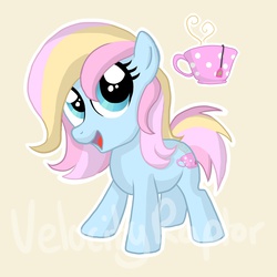 Size: 1280x1280 | Tagged: safe, artist:velocityraptor, oc, oc only, oc:teacup, earth pony, pony, female, filly, solo