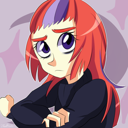 Size: 900x900 | Tagged: safe, artist:silbersternenlicht, moondancer, human, amending fences, g4, female, humanized, solo