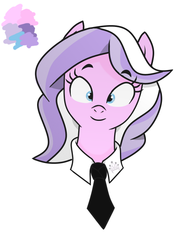 Size: 605x807 | Tagged: safe, artist:radio72, diamond tiara, earth pony, pony, g4, cute, diamondbetes, female, necktie, older, older diamond tiara, solo