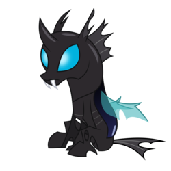 Size: 4200x4200 | Tagged: safe, artist:ponyhd, kevin, changeling, g4, slice of life (episode), absurd resolution, simple background, sitting, solo, transparent background, vector
