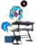 Size: 7000x8850 | Tagged: safe, artist:ponyhd, dj pon-3, vinyl scratch, pony, unicorn, g4, absurd resolution, bipedal, cutie mark, female, headphones, hooves, horn, mare, simple background, solo, sunglasses, transparent background, vector, vinyl's glasses