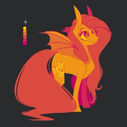 Size: 1000x1000 | Tagged: safe, artist:ask-sophie-the-pony, fluttershy, g4, female, flutterbat, limited palette, solo