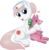 Size: 606x615 | Tagged: safe, artist:hollowzero, nurse redheart, deer, earth pony, pony, g4, bow, female, heart, heartabetes, plushie, solo