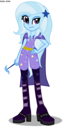 Size: 895x1794 | Tagged: safe, artist:asika-aida, trixie, equestria girls, g4, female, solo, wand