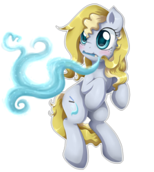 Size: 1513x1686 | Tagged: safe, artist:evomanaphy, oc, oc only, oc:evo, blushing, chibi, cute, female, freckles, magic, pencil, ponysona, solo