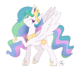 Size: 1894x1729 | Tagged: safe, artist:notenoughapples, princess celestia, g4, female, solo