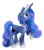 Size: 3000x3387 | Tagged: safe, artist:theshadowstone, princess luna, alicorn, pony, g4, female, high res, jewelry, mare, raised hoof, regalia, simple background, solo, transparent background