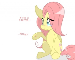 Size: 1280x1015 | Tagged: safe, artist:backsash, fluttershy, g4, blushing, bronybait, crying, female, solo