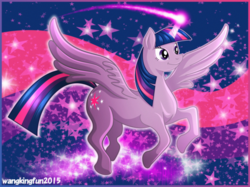 Size: 1024x767 | Tagged: safe, artist:wangkingfun, twilight sparkle, alicorn, pony, g4, female, mare, solo, twilight sparkle (alicorn)