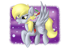 Size: 2880x1944 | Tagged: safe, artist:mint0swirl, derpy hooves, spike, dragon, pegasus, pony, do princesses dream of magic sheep, g4, beefspike, derpysaur, dragons riding ponies, female, mare, riding, simple background, spike riding derpy, transparent background