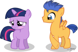 Size: 1886x1273 | Tagged: safe, artist:shutterflyeqd, flash sentry, twilight sparkle, g4, colt, female, filly, male, ship:flashlight, shipping, simple background, straight, transparent background, vector, wingless, younger