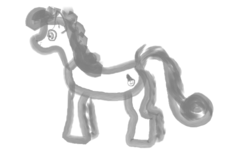 Size: 720x480 | Tagged: safe, artist:the_shave, derpibooru exclusive, oc, oc only, oc:horse, horse, monochrome, solo