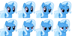 Size: 384x192 | Tagged: safe, artist:sighoovestrong, trixie, pony, unicorn, g4, expressions, female, mare, solo